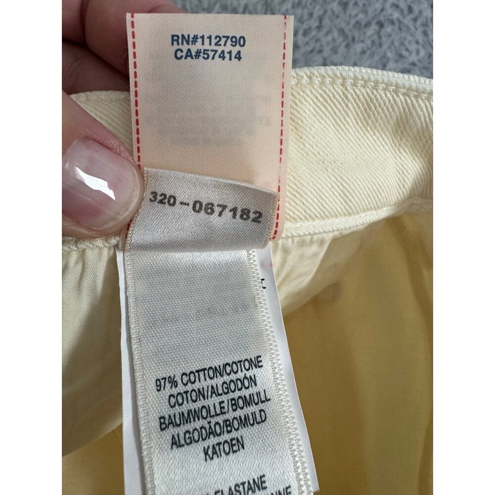 True Religion Womens Pale Yellow Denim Shorts NWT Size 24 Made In Italy - Picture 8 of 16